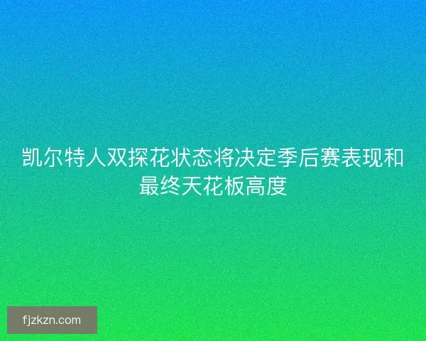 凯尔特人双探花状态将决定季后赛表现和最终天花板高度